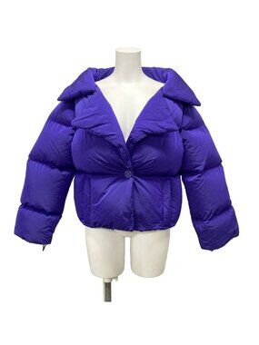 Chanel Down Jacket 34 S Purple Short Length Winter